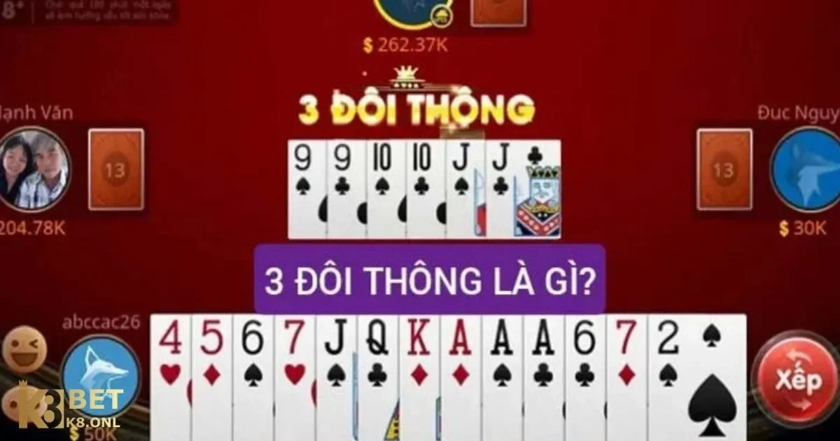 3 Đôi Thông Chặt Được Gì? Quy Tắc Chặt Bài Chi Tiết Tại K8 3 3 Đôi Thông Chặt Được Gì? Các trường hợp mà 3 đôi thông có thể chặt