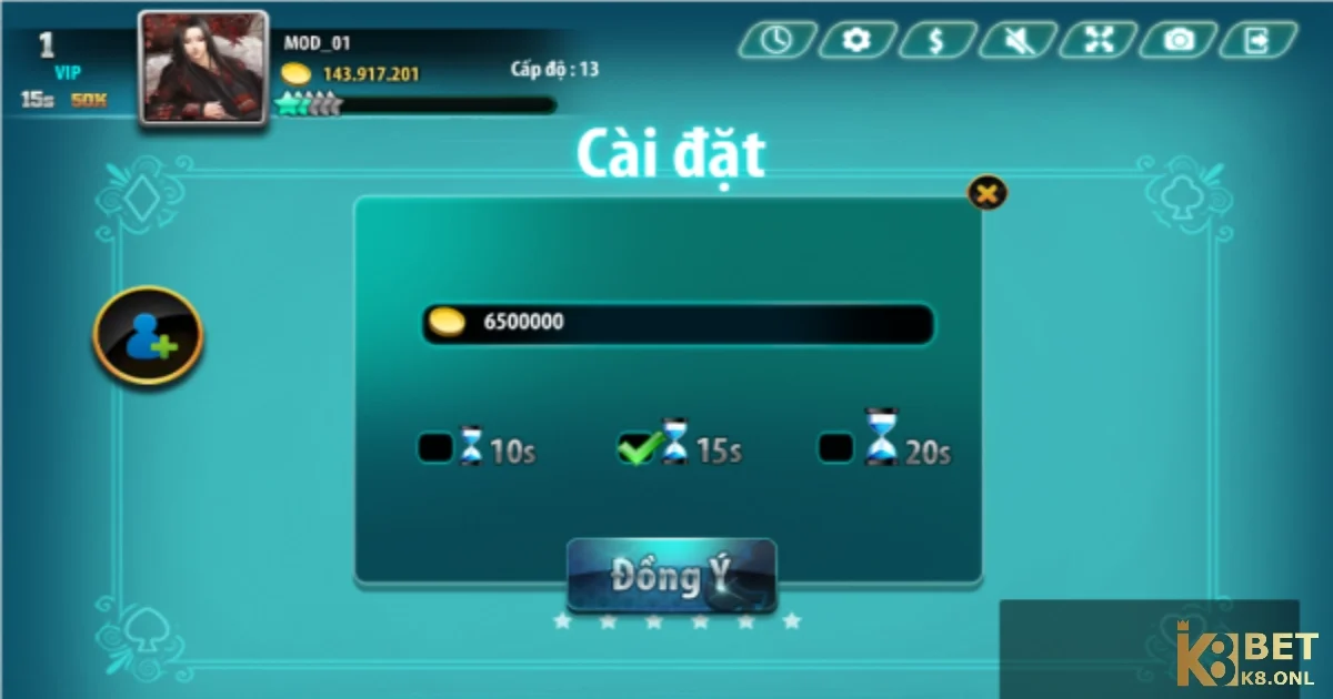 Cài Đặt Bài Tiến Lên K8: Hướng Dẫn Cài Đặt & Cách Đăng Ký 2 Cài đặt tiến lên miền Nam và miền Bắc trên thiết bị di động