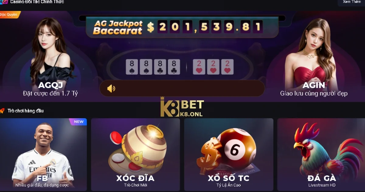 Các Trò Chơi Casino K8 Phổ Biến