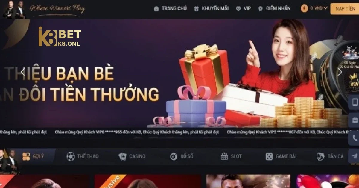 Khuyến Mãi Đặc Biệt Cho Người Chơi Game Bài K8