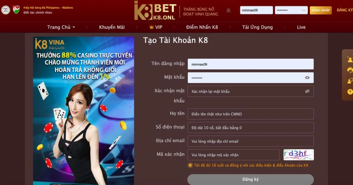K8 32 Hướng Dẫn Đăng Ký Và Đăng Nhập Tài Khoản Tại K8
